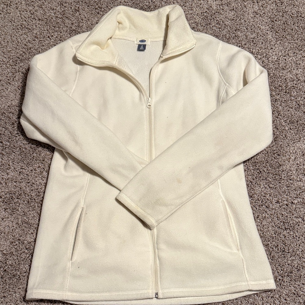 Old Navy Women's Ivory Fleece Jacket